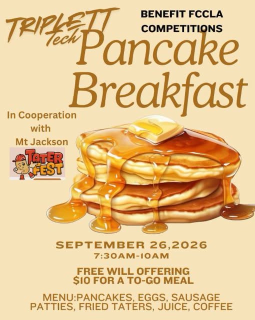Triplett Holding Pancake Breakfast Sept. 26